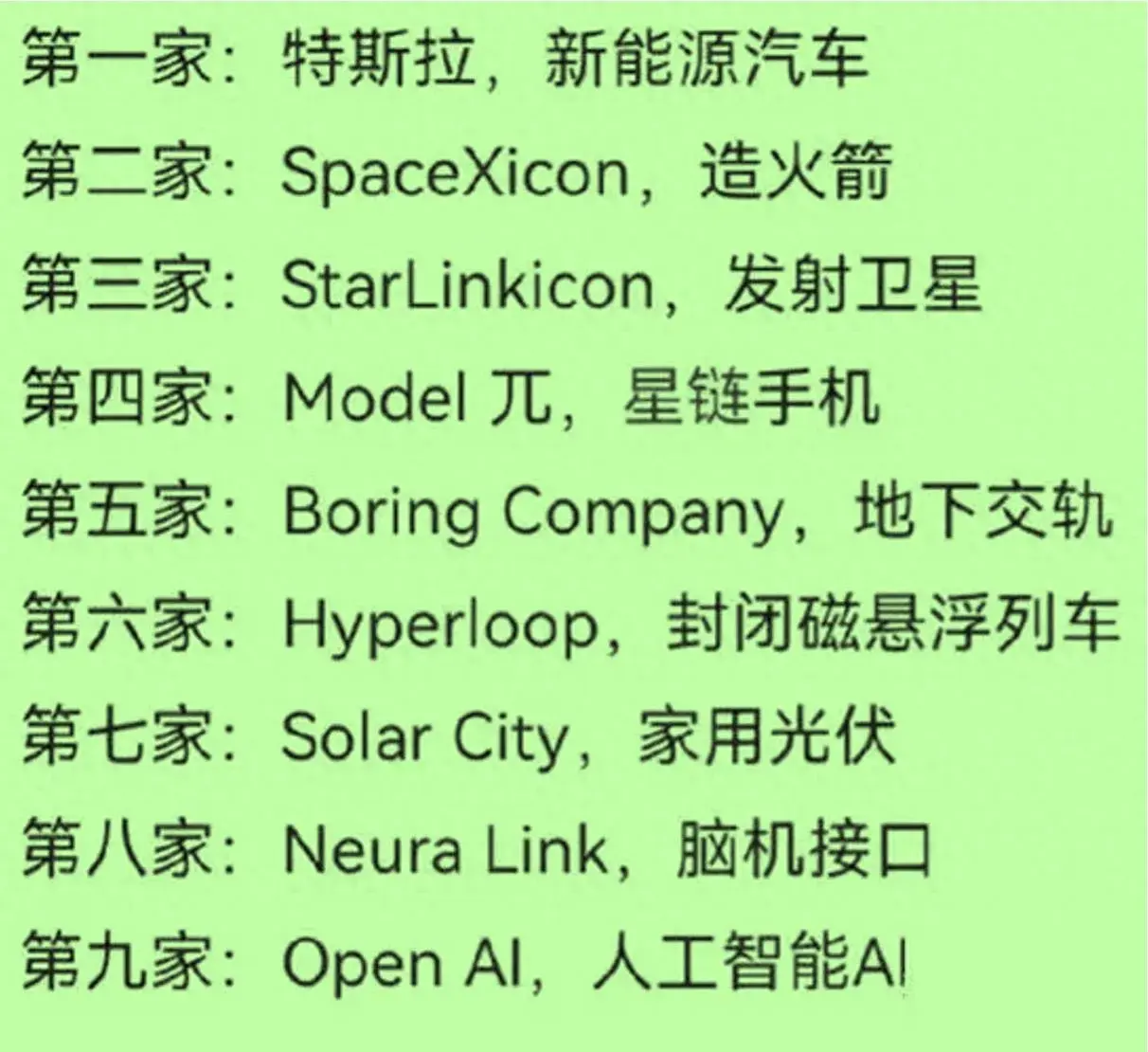 埃隆·马斯克：马斯克的9家科技公司