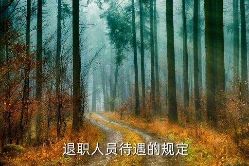  退职人员待遇的规定