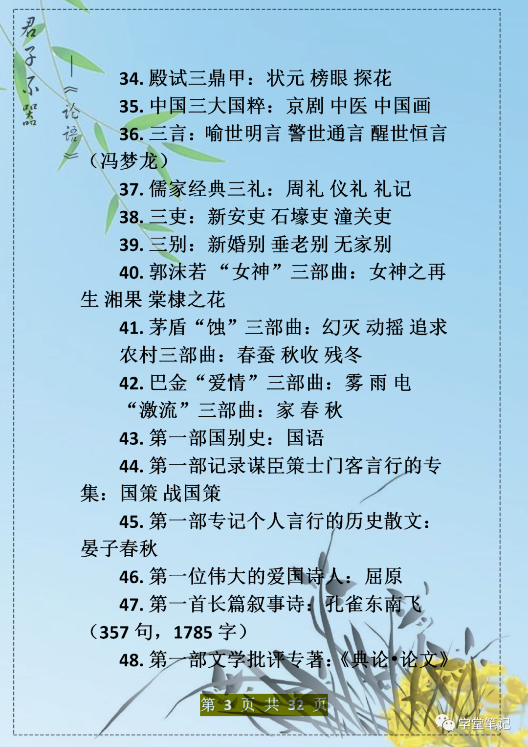 最全的文学常识汇总_常见文学常识整理_一些常见的文学常识
